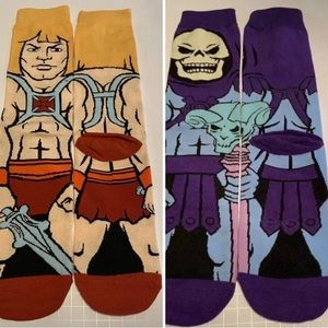 Masters of the Universe HeMan Skeletor Unisex Crew Socks MOTU